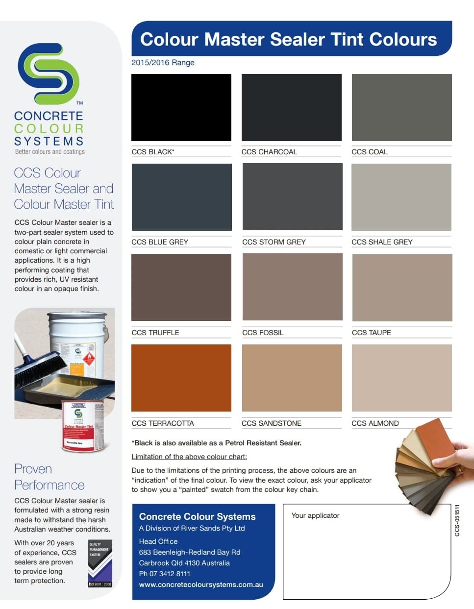 Sealant Color Chart